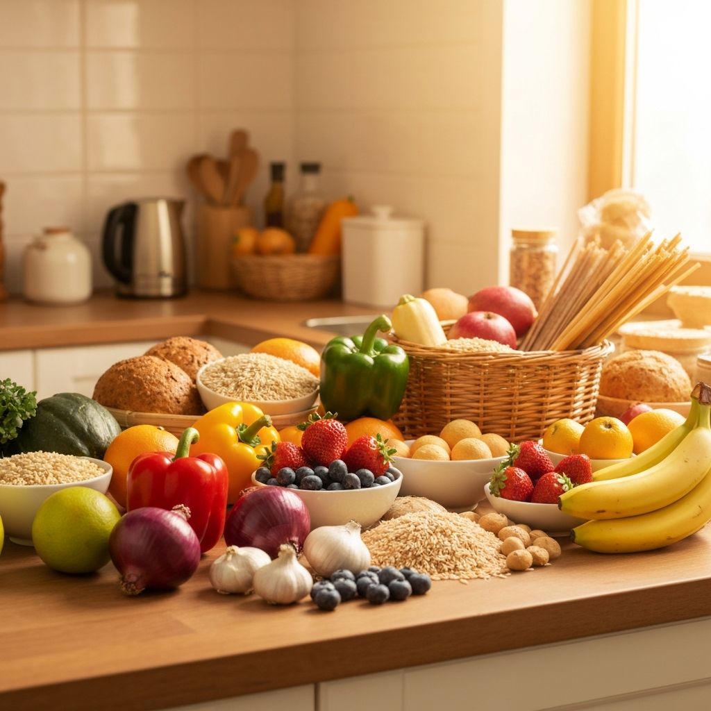 Variety of wholesome foods